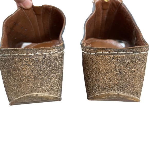 Y2K Leather Platform Clogs | Bonavi Europe La Pinta Wedge Sandals Sz EU40 US10 - Picture 5 of 11